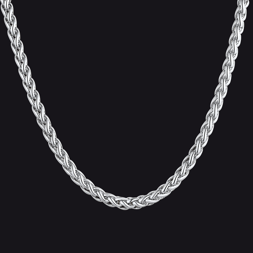 Thin Spiga Wheat Chain Necklace for 3mm Width