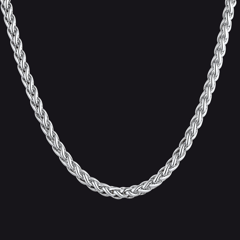 Thin Spiga Wheat Chain Necklace for 3mm Width