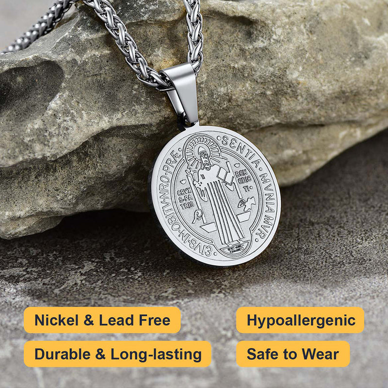 Christian St. Benedict Medal Necklace for