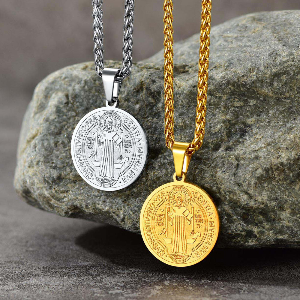 Christian St. Benedict Medal Necklace for