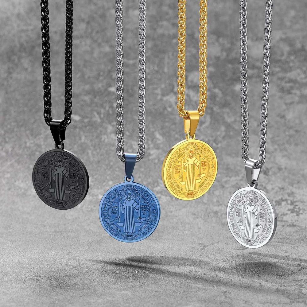 Christian St. Benedict Medal Necklace for