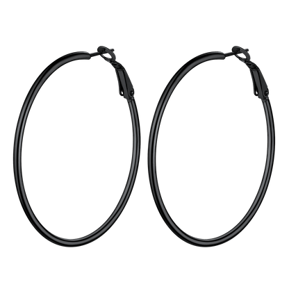 Lightweight Large Hoop Earrings for Lobster Clasp