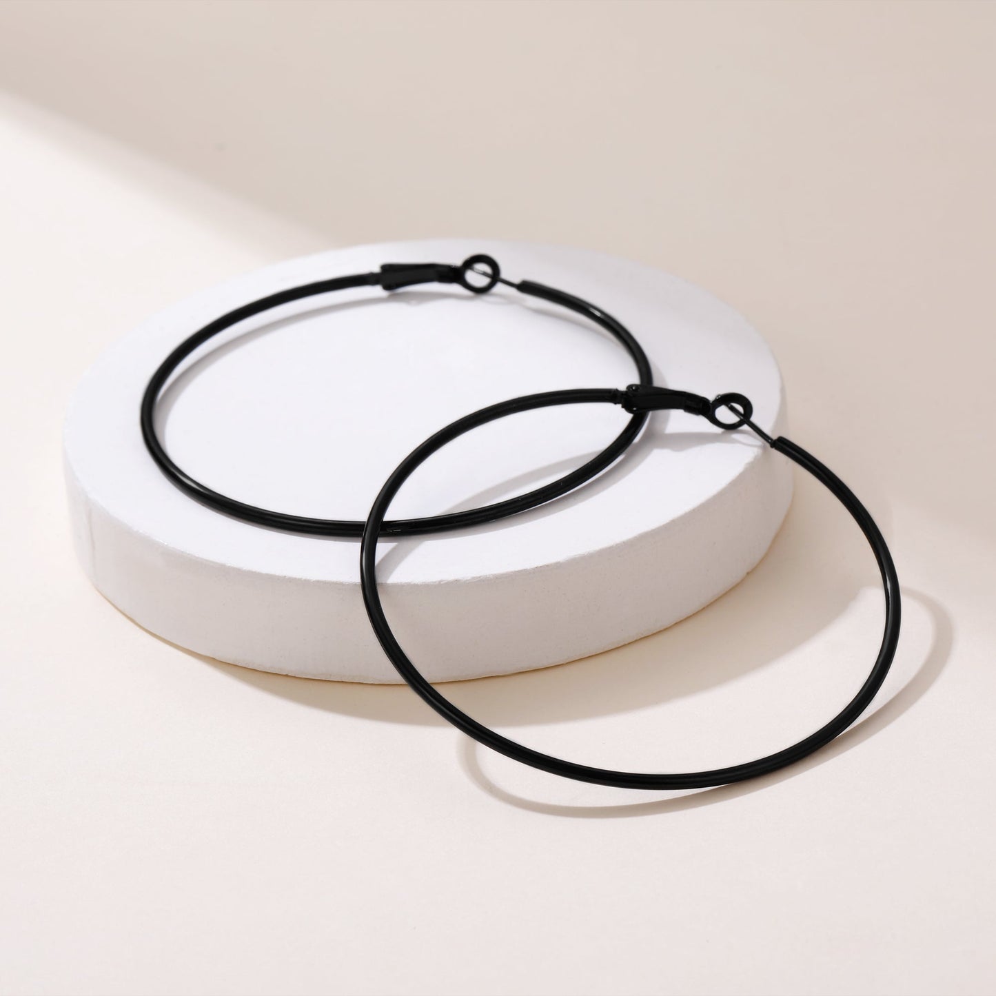 Lightweight Large Hoop Earrings for Lobster Clasp