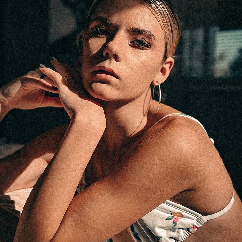 Lightweight Large Hoop Earrings for Lobster Clasp