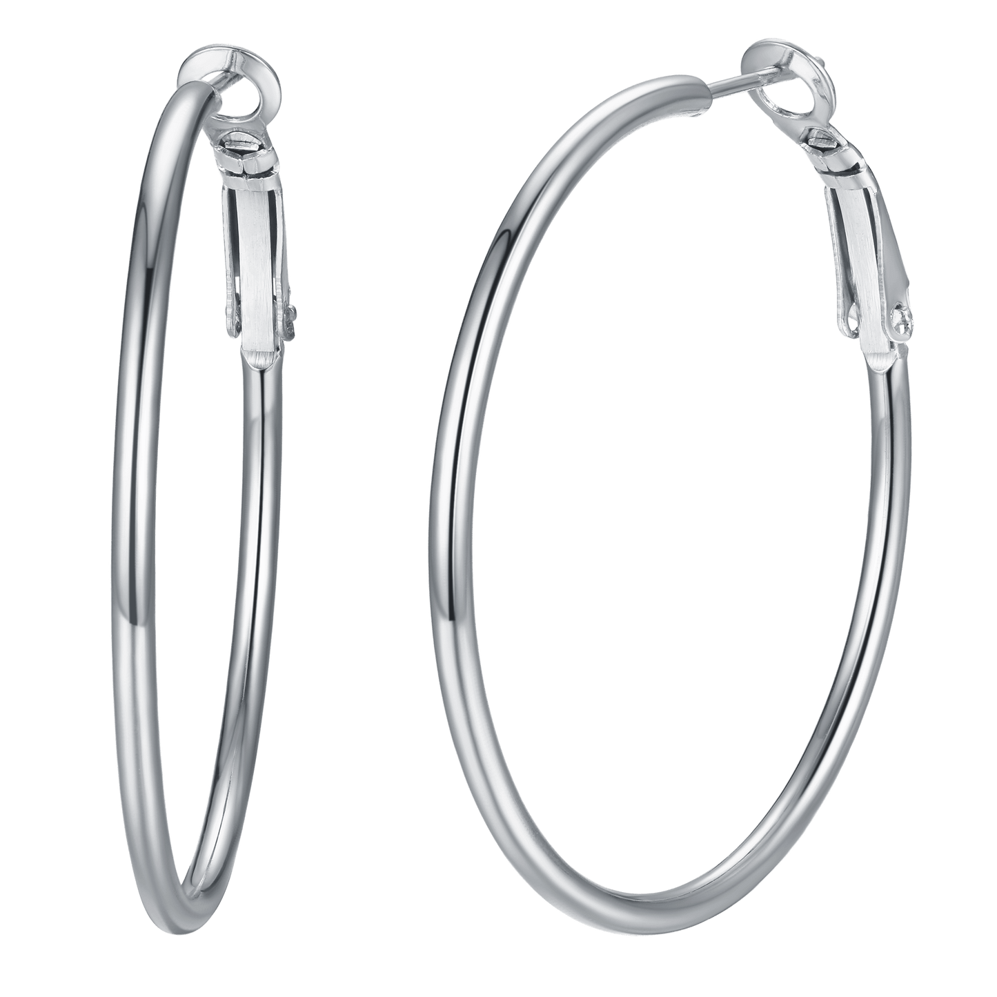 Lightweight Large Hoop Earrings for Lobster Clasp