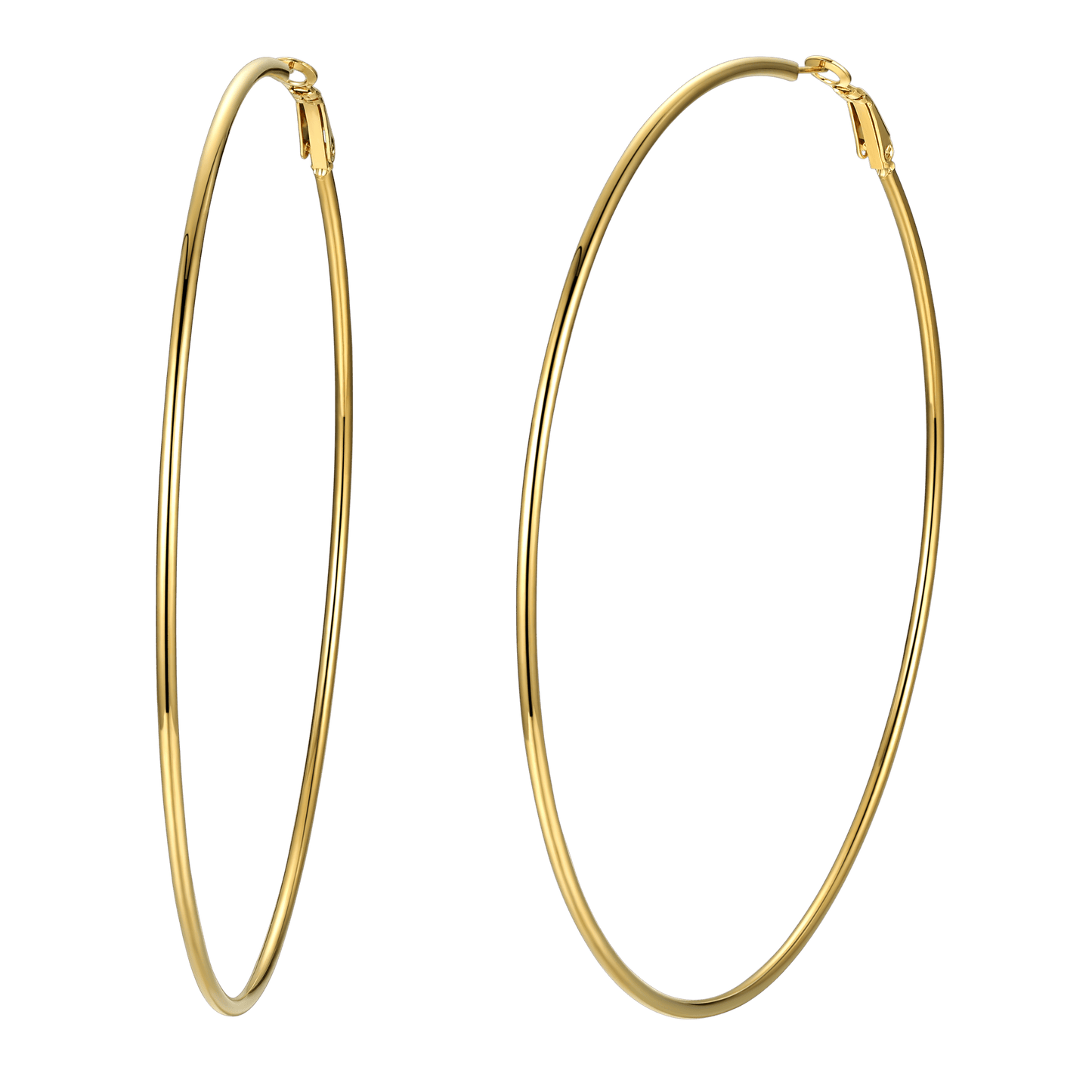 Lightweight Large Hoop Earrings for Lobster Clasp