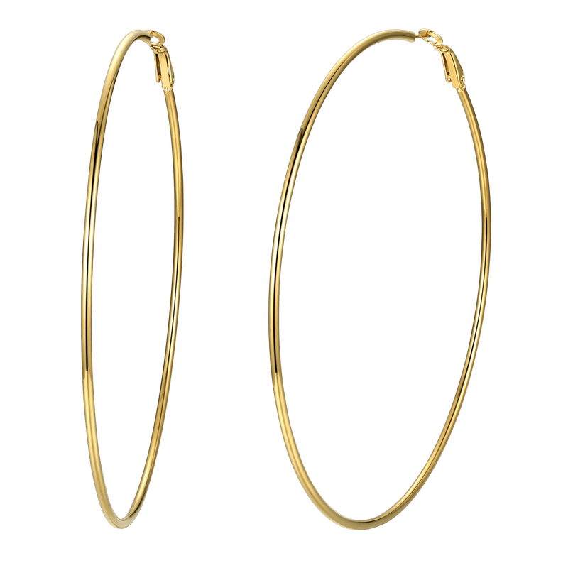 Lightweight Large Hoop Earrings for Lobster Clasp