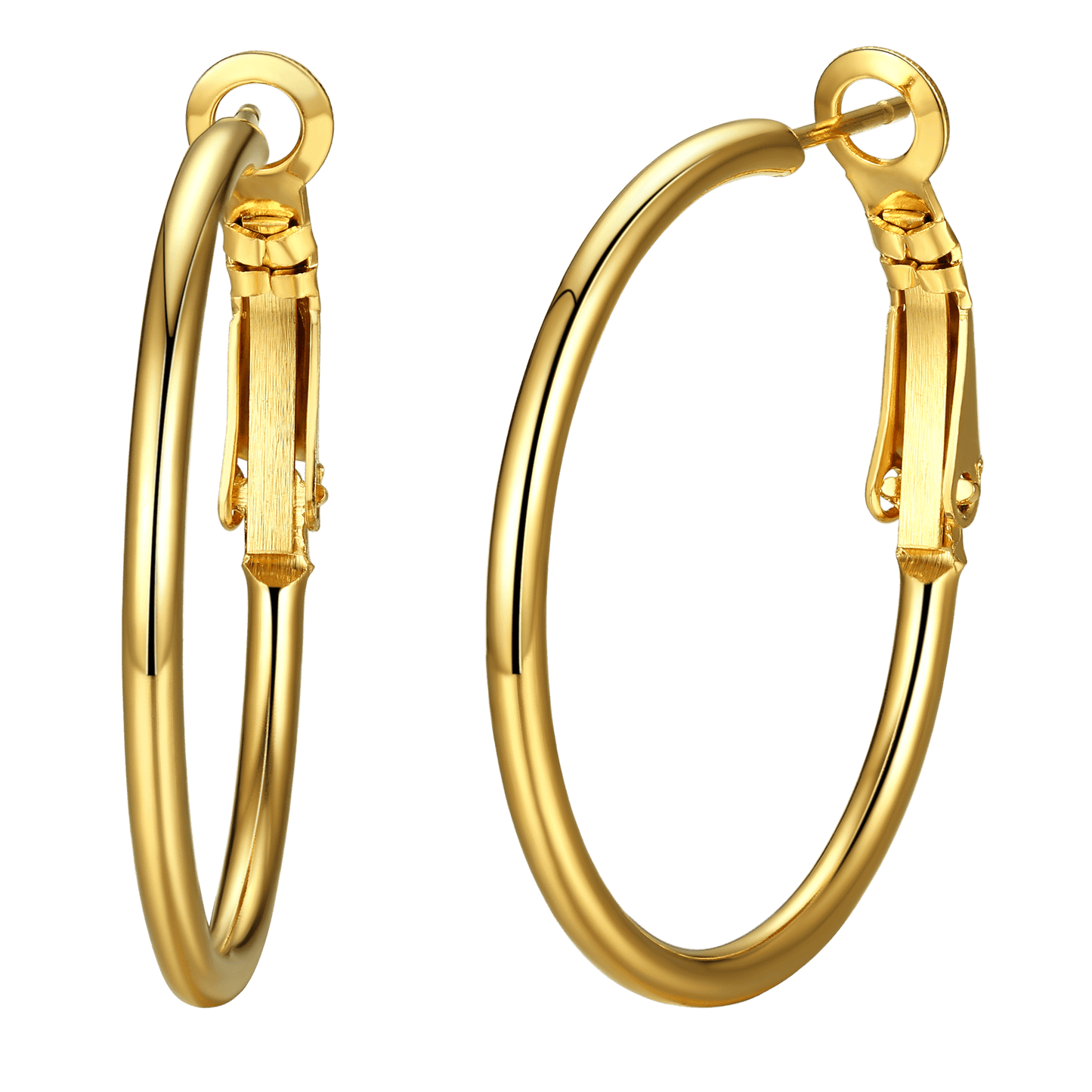 Lightweight Large Hoop Earrings for Lobster Clasp