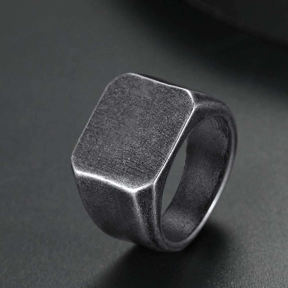 Customized Stainless Steel Signet Signet Ring Gifts for Dad Son