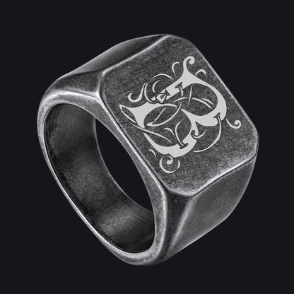Customized Stainless Steel Signet Signet Ring Gifts for Dad Son