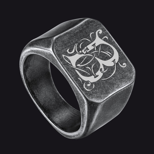 Customized Stainless Steel Signet Signet Ring Gifts for Dad Son