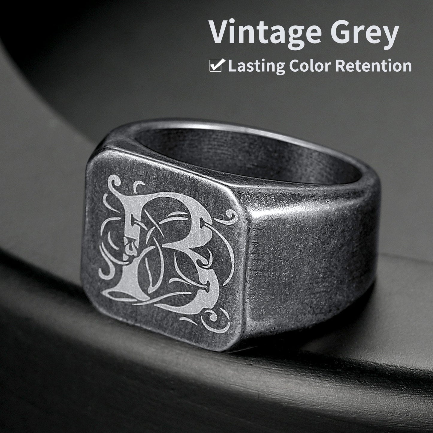Customized Stainless Steel Signet Signet Ring Gifts for Dad Son