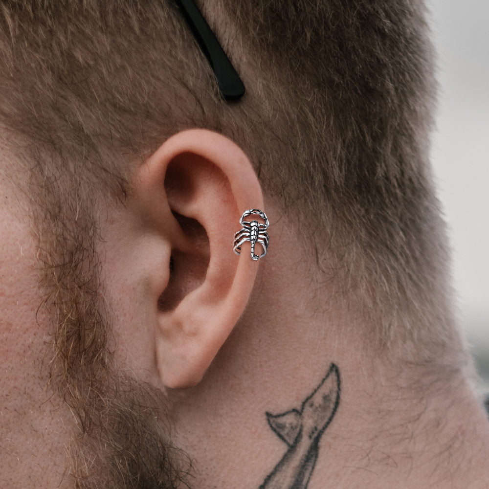 Sterling Silver Scorpion Ear Cuff for