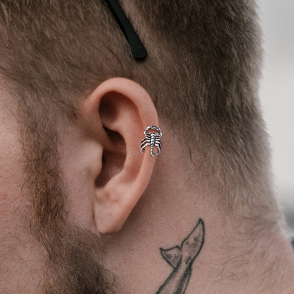 Sterling Silver Scorpion Ear Cuff for