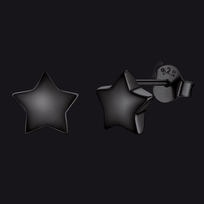 925 Sterling Silver Star Stud Earrings Gift for