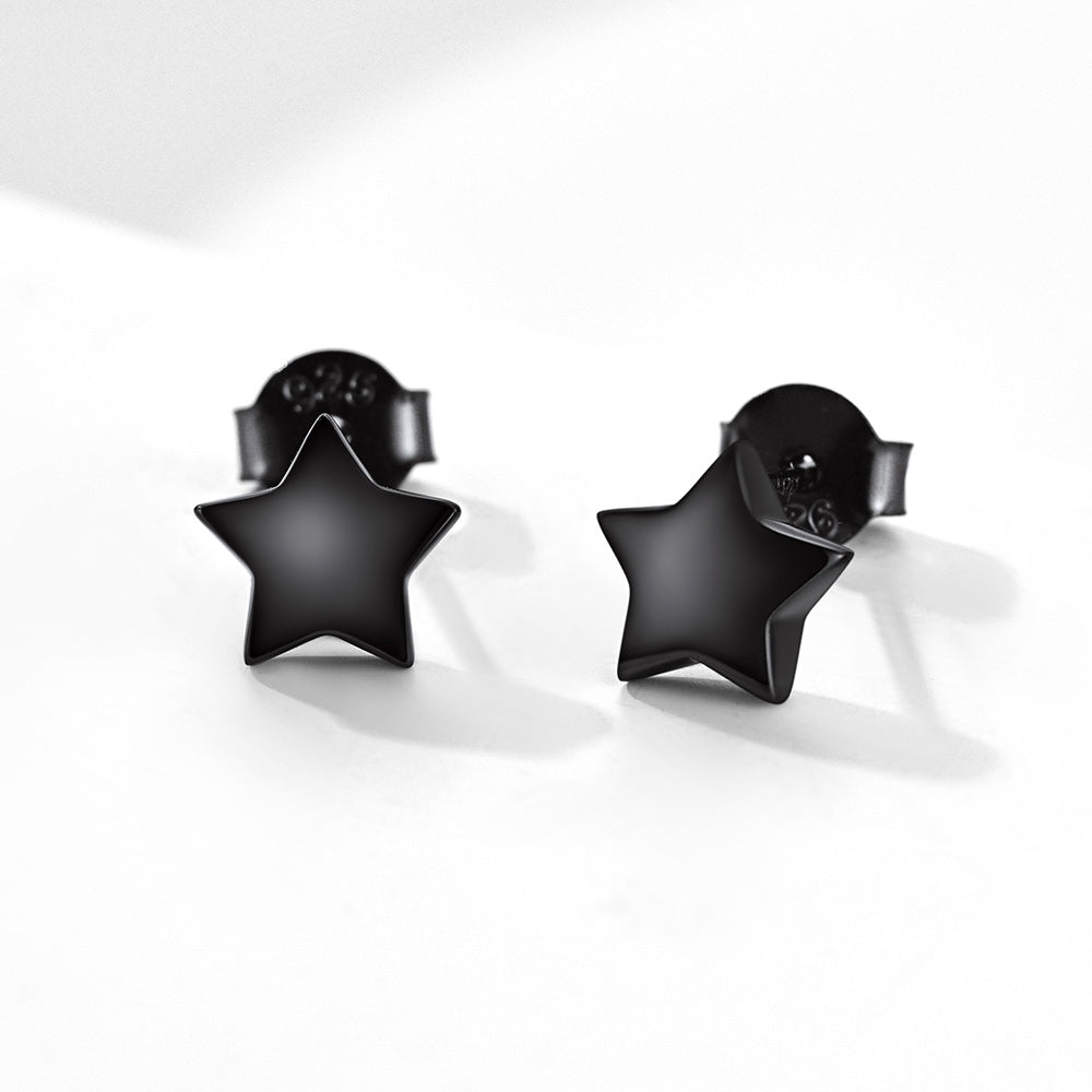 925 Sterling Silver Star Stud Earrings Gift for