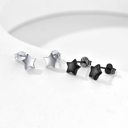 925 Sterling Silver Star Stud Earrings Gift for