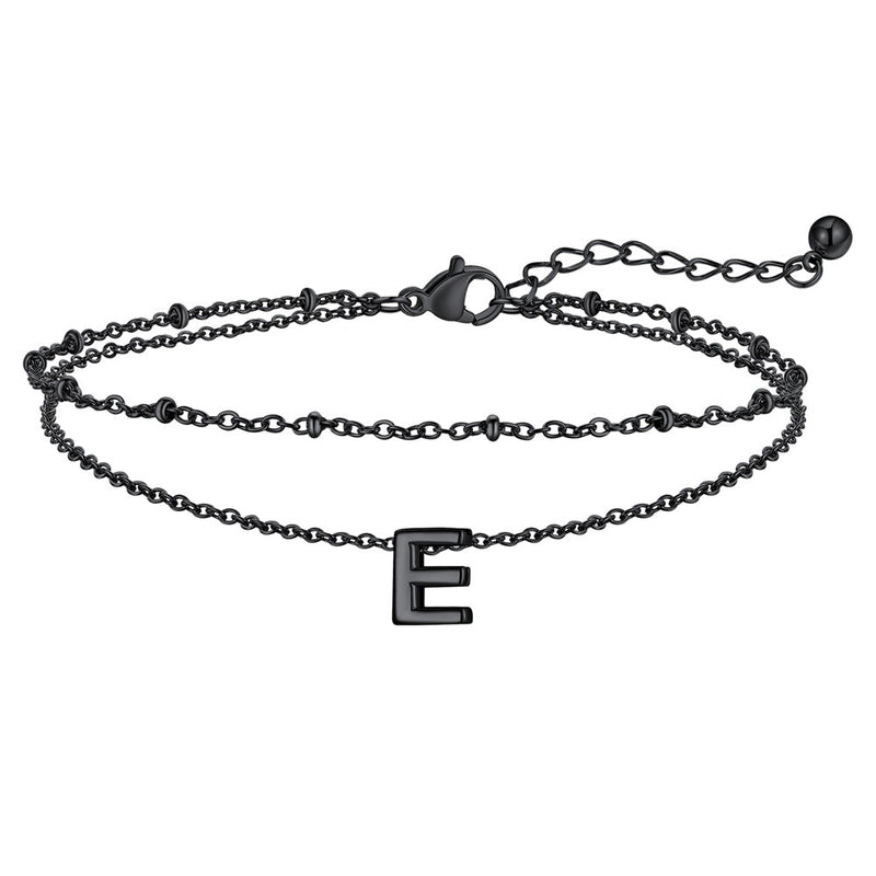 Dainty A-z Initial Layered Ankle Bracelet for Mom
