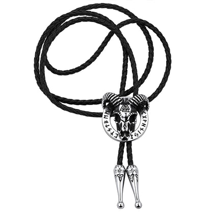 Satanic Baphomet Goat Bolo Tie for