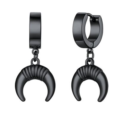 Flash Hoops Inverted Moon Earrings for