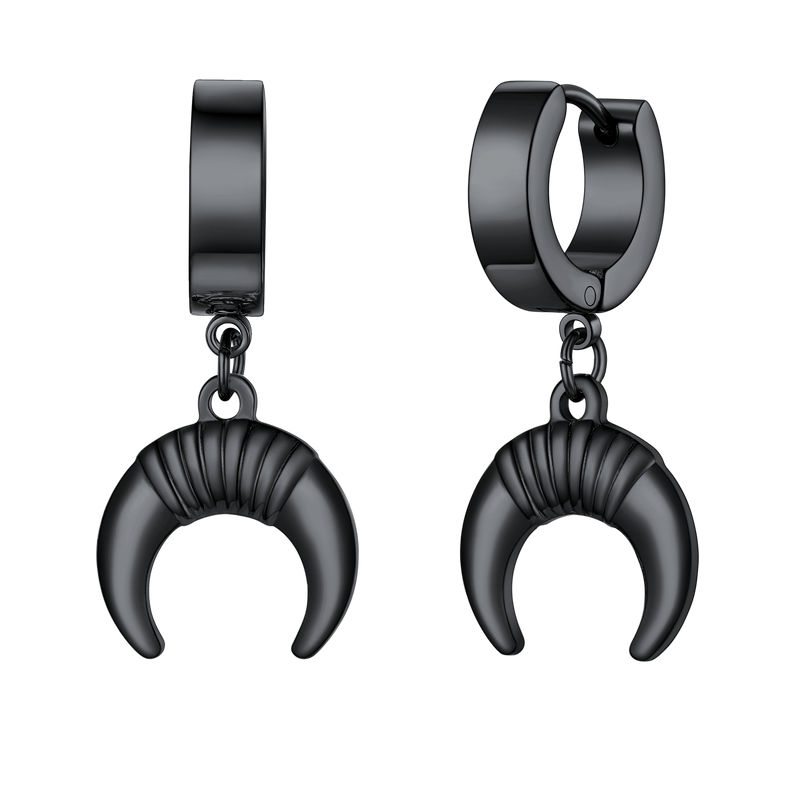 Flash Hoops Inverted Moon Earrings for
