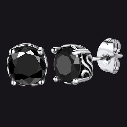 Celtic Ruby Stud Earrings for in Stainless Steel