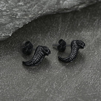 Punk Cobra Snake Stud Earrings for