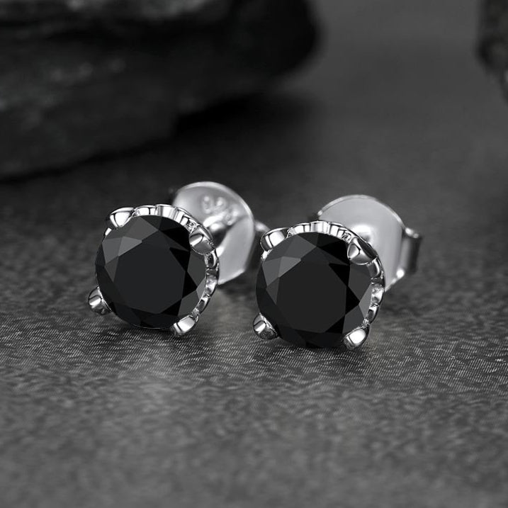 1ct Moissanite Round Cut Diamond Stud Earrings for in 925 Sterling Silver