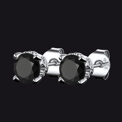 1ct Moissanite Round Cut Diamond Stud Earrings for in 925 Sterling Silver