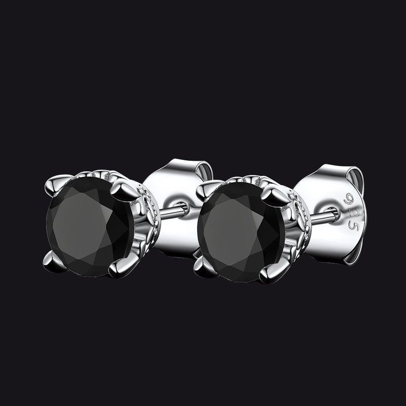1ct Moissanite Round Cut Diamond Stud Earrings for in 925 Sterling Silver