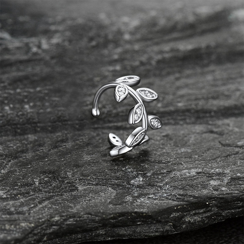 925 Sterling Silver Clip on Cartilage Zircon Ear Cuff Earrings 1pc