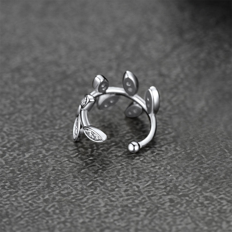 925 Sterling Silver Clip on Cartilage Zircon Ear Cuff Earrings 1pc