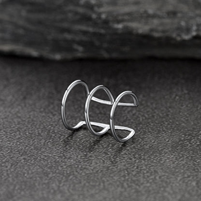 Sterling Silver Cartilage Ear Cuff Wrap Earrings 1pc