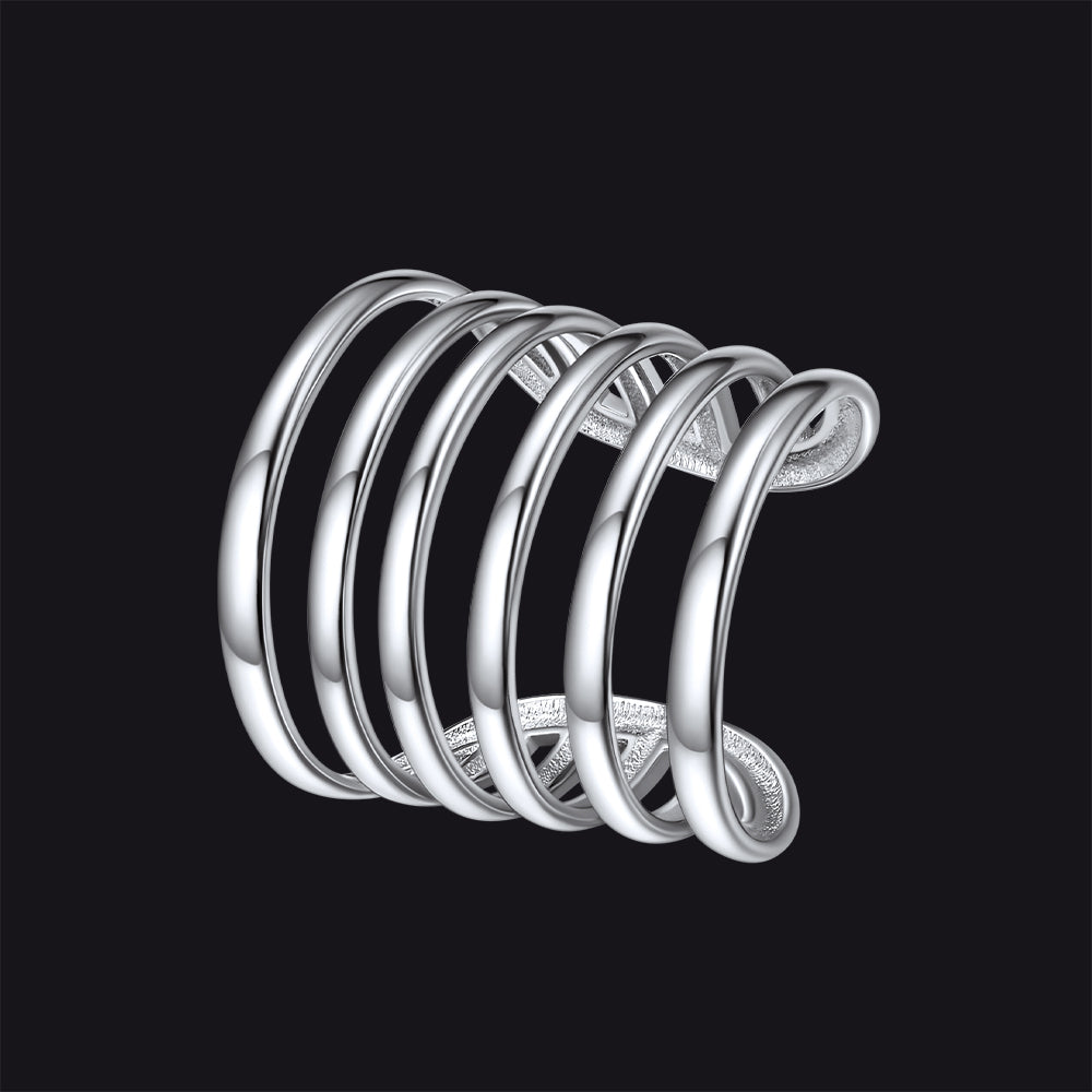 925 Sterling Silver Ear Clip Cuff Cartilage Wrap Earrings 1pc