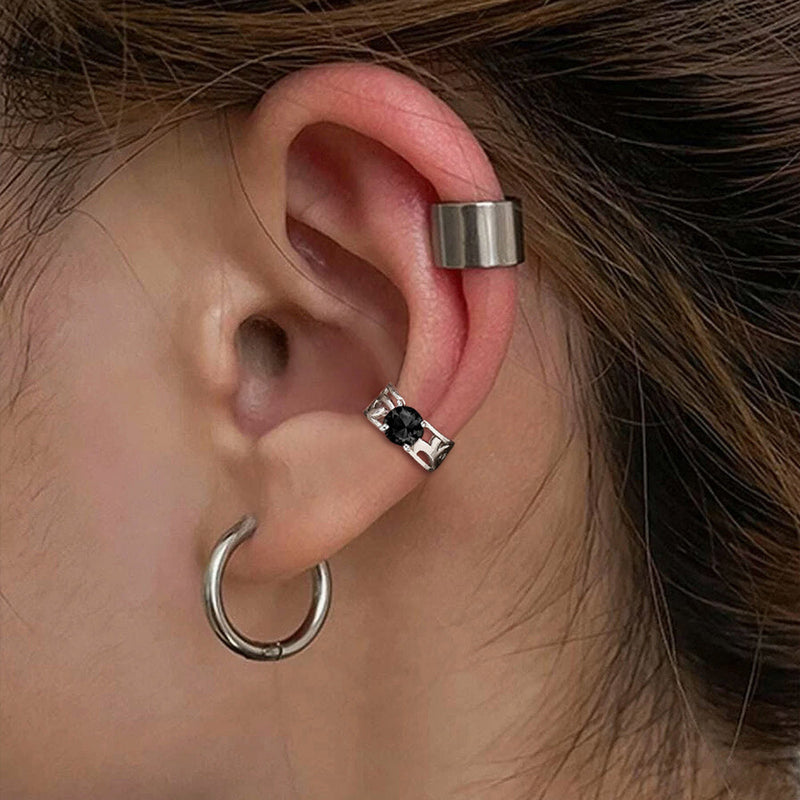 Sterling Silver Celtic Birthstone Ear Cuffs Earrings for