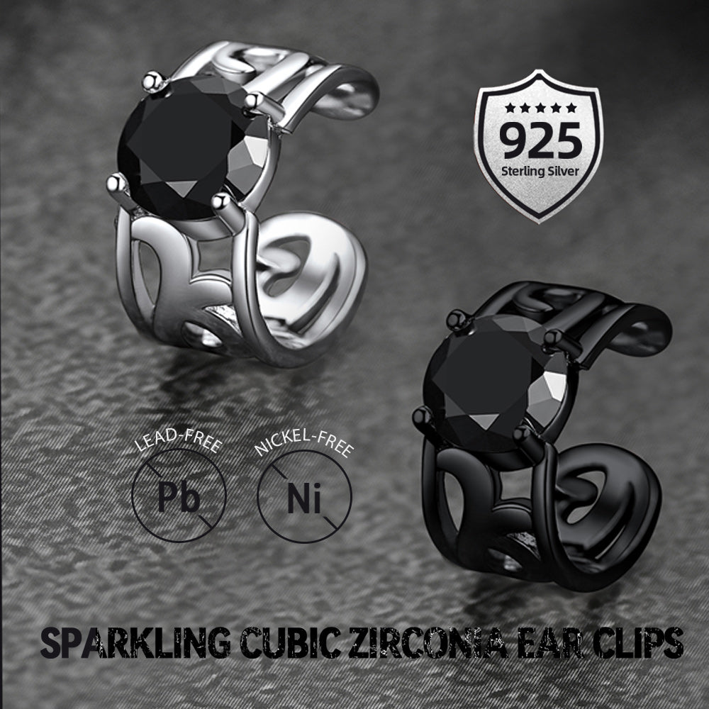 Sterling Silver Celtic Birthstone Ear Cuffs Earrings for