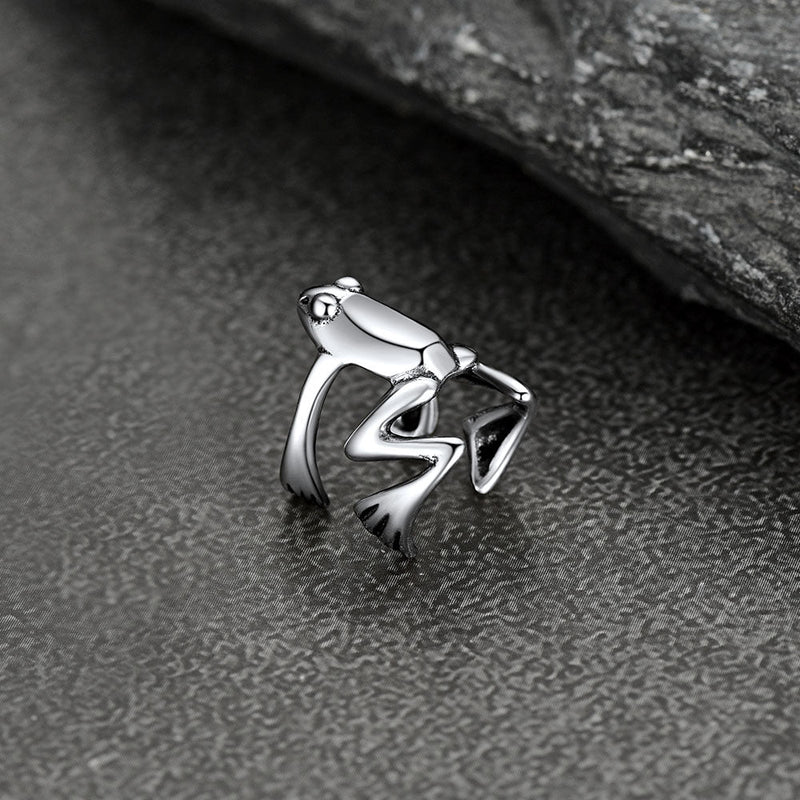 925 Sterling Silver Frog Ear Cuff Cartilage Earrings 1pc