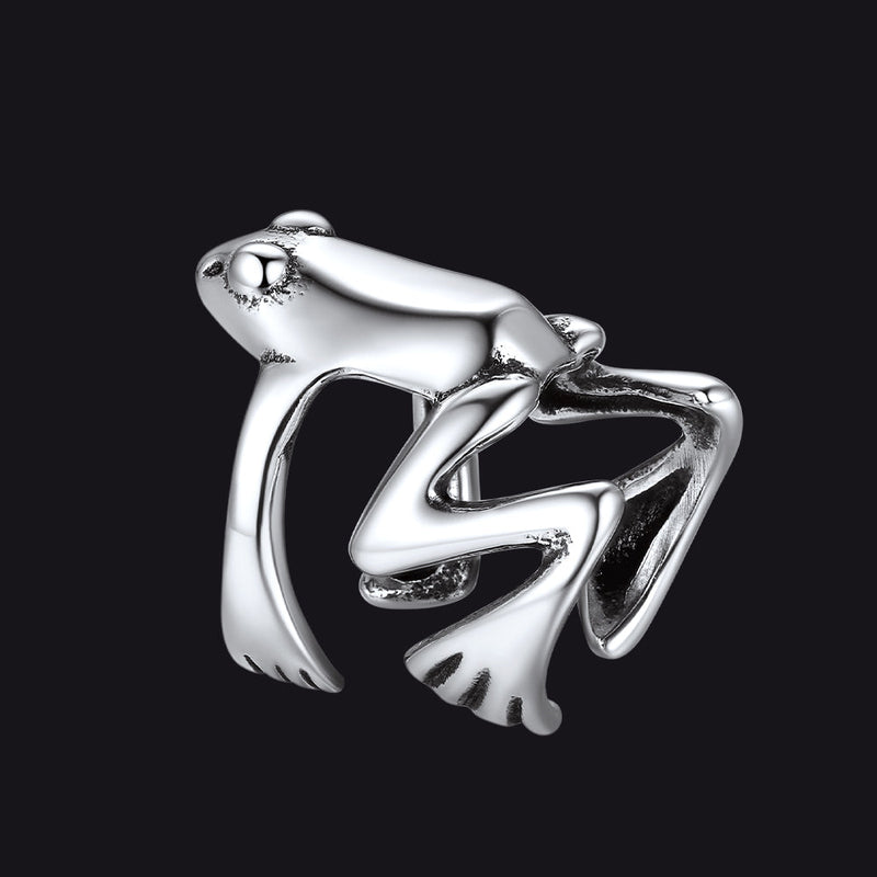 925 Sterling Silver Frog Ear Cuff Cartilage Earrings 1pc