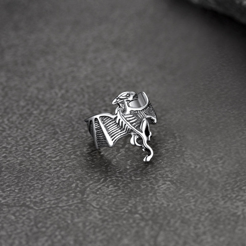 925 Sterling Silver Dragon Ear Cuff 1pc