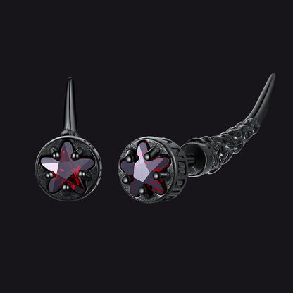 Viking Rune Fang Stud Earrings for – Nordic Star Cz Earrings