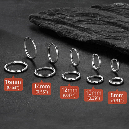 Stainless Steel Small Huggie Hoop Earrings for