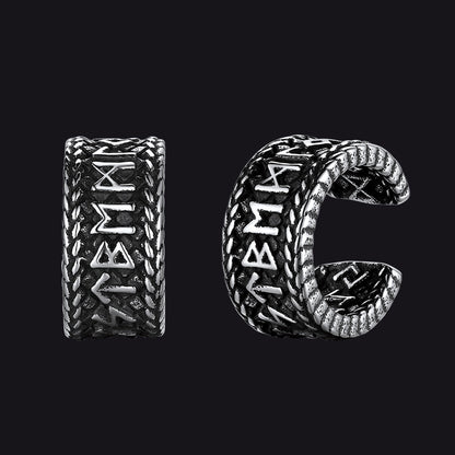 Viking Runes Ear Cuff Clip-on Earrings for