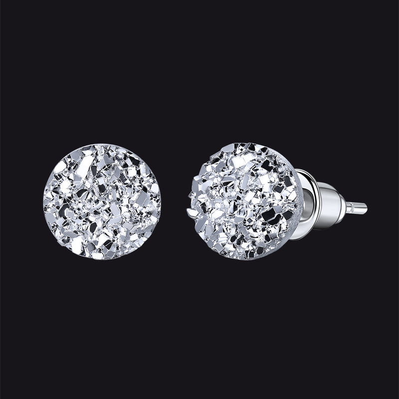 925 Sterling Silver Diamond Stud Earrings for