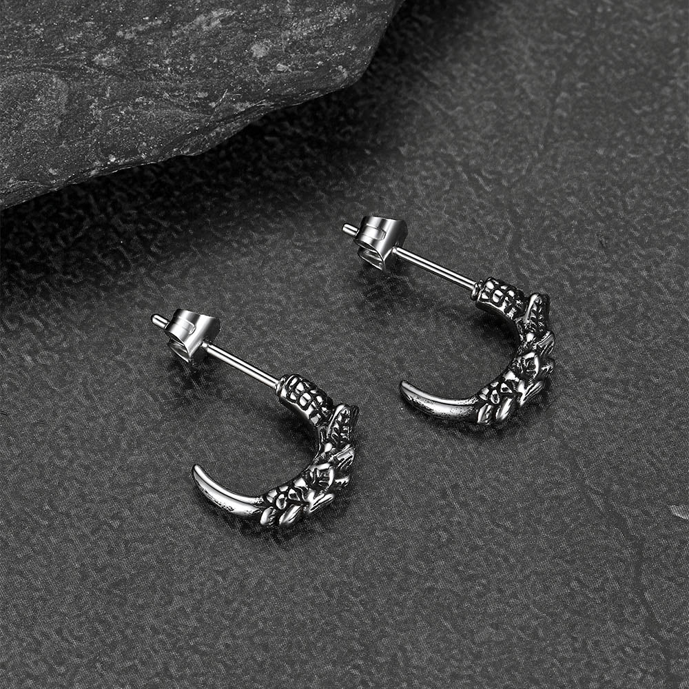 Gothic Native American Tribal Eagle Claw Earrings Animal Jewelry for