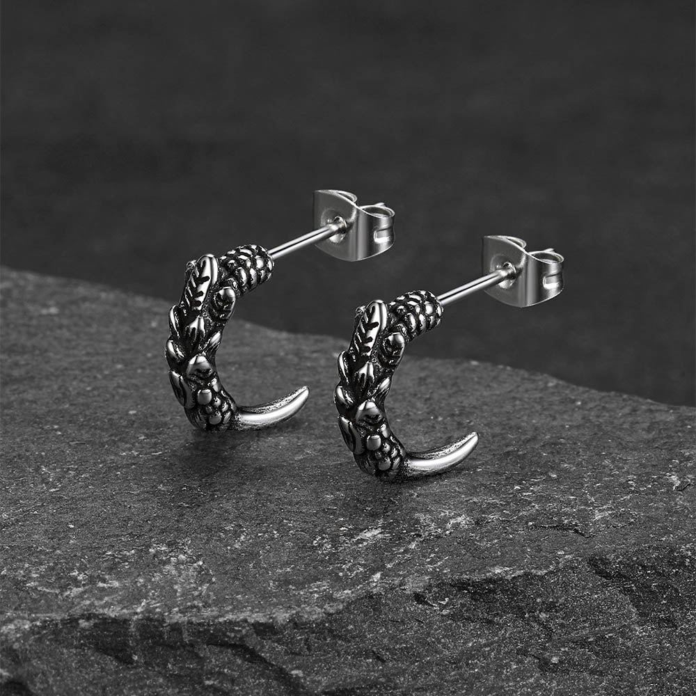 Gothic Native American Tribal Eagle Claw Earrings Animal Jewelry for