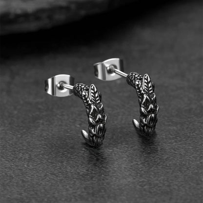 Gothic Native American Tribal Eagle Claw Earrings Animal Jewelry for