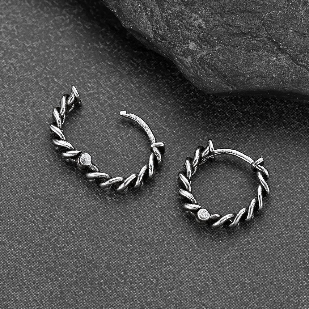 Tribal Chain Hoop Earrings for