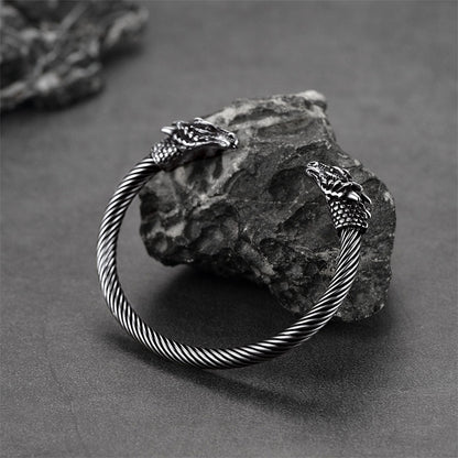 Dragon Head Bracelet Arm Ring Cuff Bangle for