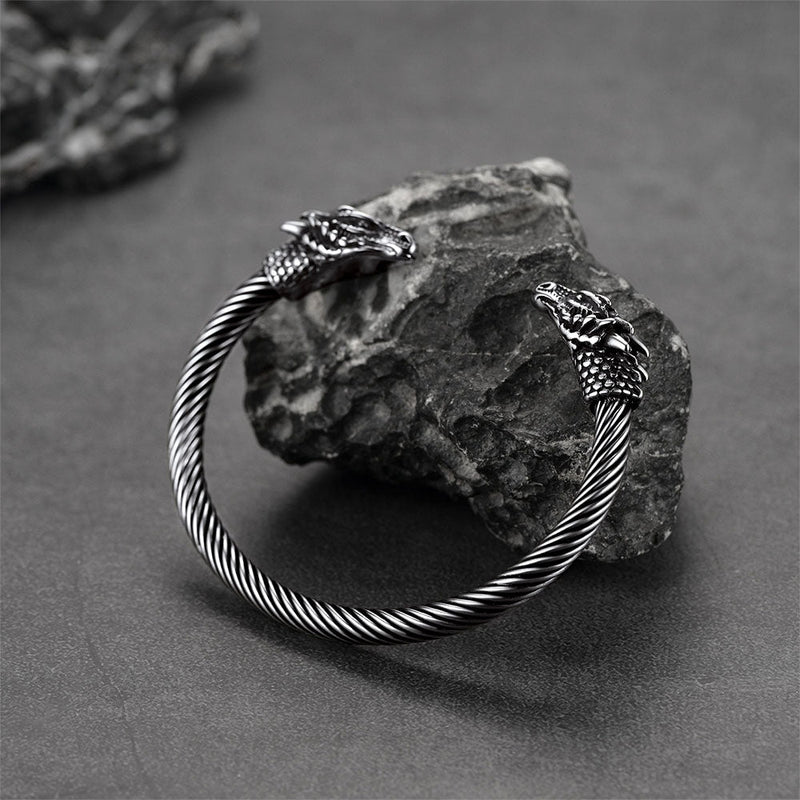 Dragon Head Bracelet Arm Ring Cuff Bangle for