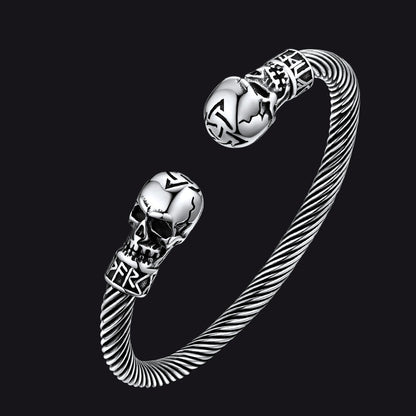 Skull Cuff Bracelet Adjustable Bangle for